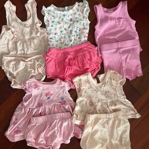 Carter's Kids Matching Sets - Pink, Cream, and White